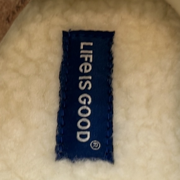 Life Is Good, ‘Cream’ Fleece Lined Slippers. SZ: 8. NWT *Last One! - Picture 3 of 3